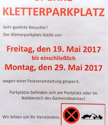 19. bis 29. Mai 2017 | Parkplatzsperre Leite Klettersteig